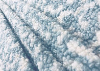 340GSM% 100 Polyester Kadife Kumaş Daire Polar Döngü Mavi Ve Beyaz