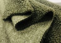 150cm Yumuşak Battaniye Kumaş / Yünlü Sherpa Polar Battaniye Kumaş Zeytin Yeşili