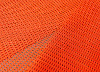 Ayakkabı Neon Turuncu Kırmızı Renk için 90GSM Yüzde 100 Polyester Örgü Kumaş