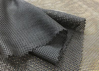 Spor Giyim Astarı İçin 60GSM% 100 Polyester Hasır Kumaş Örme Siyah