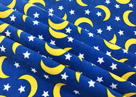 Ev Tekstili Aylar Yıldız Desen için 140GSM Pamuk Kadife Kumaş Su Baskı