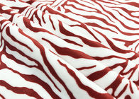Ev Tekstili Zebra Çizgileri İçin 210GSM Polyester Kadife Kumaş / Poli Polar Kumaş