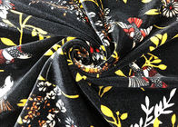 Çözgü Örme Polyester Kadife Kumaş / Kuş Çiçekleri Desenli Kadife Kumaş