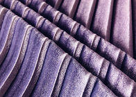 290GSM Mor Kadife Malzeme Lady'S Etek Menekşe için %93 Polyester Çözgü Örme Plise