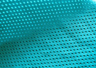 140GSM 93% Polyester Kelebek Örgü Kumaş Spor Giyim Astarı Turkuaz Mavi