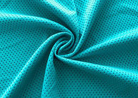 140GSM 93% Polyester Kelebek Örgü Kumaş Spor Giyim Astarı Turkuaz Mavi