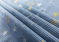 230GSM Bronzlaştırıcı Polyester Kadife Kumaş / Yıldız Mavi Kadife Kumaş