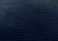 Siyah çizgili Mikro Kadife Kumaş / 240GSM 100 Polyester Malzeme 150cm