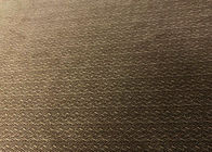 210GSM Mikro Kadife Kumaş Erkek Takım Elbise Giysi Kahverengi Balıksırtı Desenli