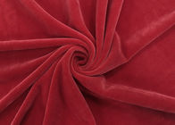 240GSM Sıkı Süper Yumuşak Kadife Kumaş Koyu Kırmızı 92 Polyester 8 Spandex