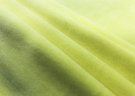 300GSM Çözgü Örgü Streç Kadife Kumaş Açık Sarı Renk% 92 Polyester