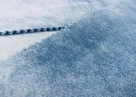 210GSM Yumuşak Peluş Oyuncak Kumaş% 100 Polyester Çözgü Örme Mavi Renk