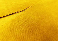220GSM Yumuşak Mikro Polyester Kumaş / Oyuncak Aksesuarları için Amber Sarı Kadife Kumaş