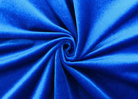 Ev Tekstili için 200GSM Yumuşak% 100 Polyester Kadife Kumaş Kraliyet Mavi Renk