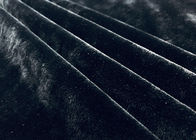 220GSM Kabarık Mikro Kadife Kumaş / Siyah Kadife Malzeme% 100 Polyester
