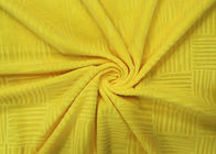 210GSM Yumuşak 100% Polyester Ev Tekstili İçin Kabartmalı Mikro Kadife Kumaş - Sarı