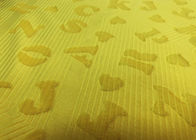 210GSM Yumuşak% 100 Polyester Kabartmalı Alfabe Harfleri Mikro Kadife Kumaş - Sarı