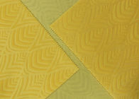 210GSM Yumuşak %100 Polyester Kabartma Desenli Mikro Kadife Kumaş Ev Tekstili İçin - Sarı