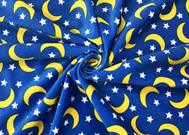 Ev Tekstili Aylar Yıldız Desen için 140GSM Pamuk Kadife Kumaş Su Baskı