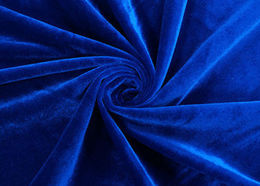 250GSM Peluş Oyuncak Kumaş / Yumuşak Peluş Tekstil Çözgü Örme Kraliyet Mavi Renk