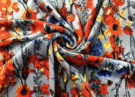 240GSM Yüzde 94 Polyester Velboa Kumaş Çözgü Kintting Lady Elbise Çiçeği Için Baskılı
