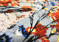 240GSM Yüzde 94 Polyester Velboa Kumaş Çözgü Kintting Lady Elbise Çiçeği Için Baskılı