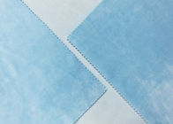 Ev Tekstili Bebek Mavi 340GSM için% 92 Polyester Elastik Mikro Kadife Kumaş