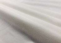 210GSM Ağırlık Fırçalı Örgü Kumaş% 82 Polyester Çözgü Örme Beyaz Renk
