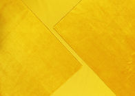 220GSM Yumuşak Mikro Polyester Kumaş / Oyuncak Aksesuarları için Amber Sarı Kadife Kumaş