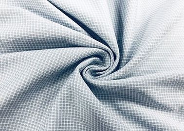 Yüzde 100 Polyester Gömlek Kumaş Pötikareli Çözgü Örme Gri 130GSM Çekler